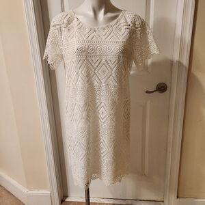Madewell size 8 white lace dress